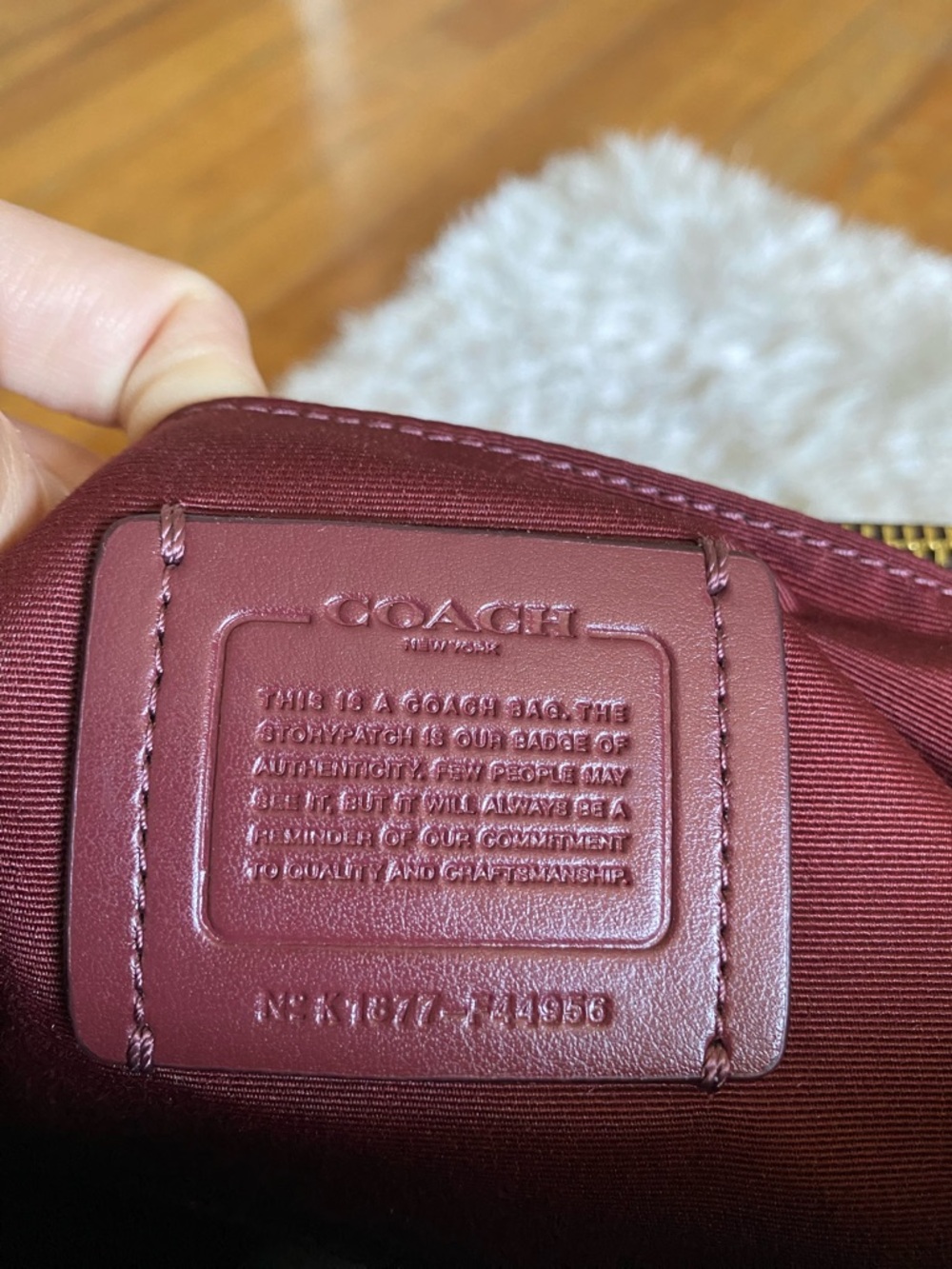 Coach Brown Signature Canvas Satchel with Snake-Print Handles and Gold Hardware - Picture 7 of 12